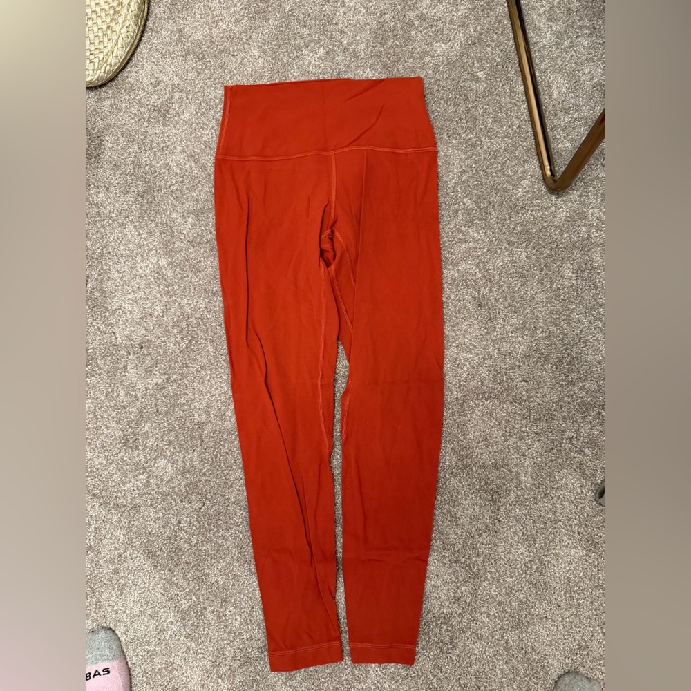 Lululemon High-Waisted Orange leggings